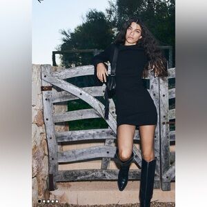 H&M Black Long Sleeve Dress